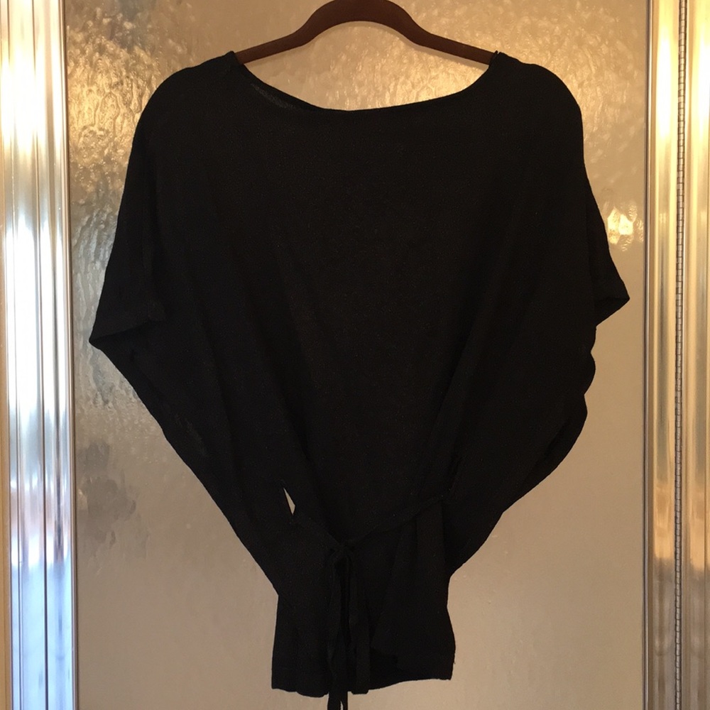 White House black market top with tie and tassel